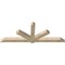 Ekena Millwork Kennewick Rough Sawn Timber Gable Bracket, Douglas Fir, 108"W x 40"H x 6"D x 6"F, 9/12 Pitch GBW108X40X0606KEN00RDF - alternate 4